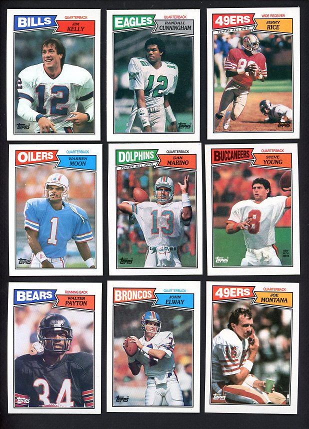 1987 Topps Football Complete Set EX-MT/NR-MT Cunningham Kelly 514119