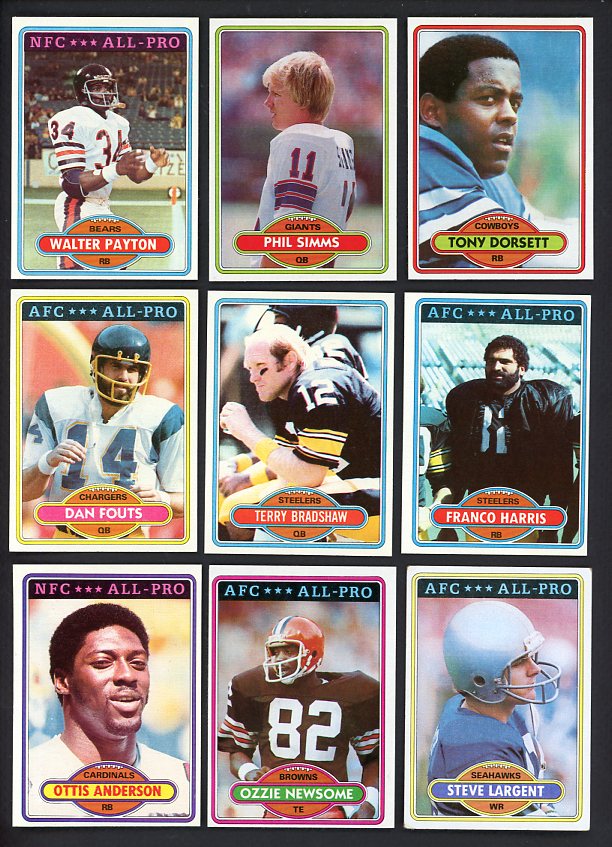 1980 Topps Football Complete Set EX-MT Payton Simms Dorsett 514138