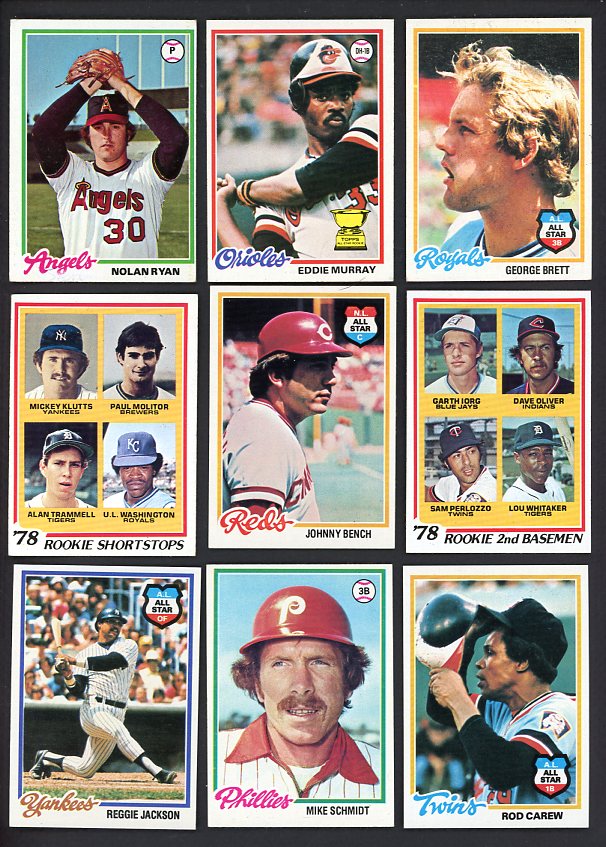 1978 Topps Baseball Complete Set EX+/EX-MT Murray Molitor Ryan 514141