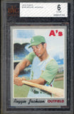 1970 Topps Baseball #140 Reggie Jackson A's BVG 6 EX-MT 514163