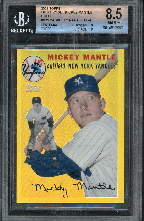 2008 Topps Factory #MMR54 Mickey Mantle Yankees BVG 8.5 NM/MT+ 514164