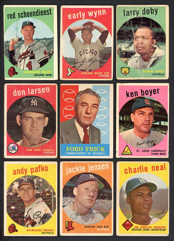 1959 Topps Set Lot 140 Diff Low Grade Doby Wynn Schoendienst 514189