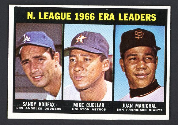 1967 Topps Baseball #234 N.L. ERA Leaders Sandy Koufax EX-MT 514193