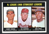 1967 Topps Baseball #238 N.L. Strike Out Leaders Koufax EX-MT 514195