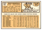 1963 Topps Baseball #447 Felix Mantilla Red Sox EX-MT 514198