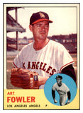 1963 Topps Baseball #454 Art Fowler Angels EX-MT White Box 514202