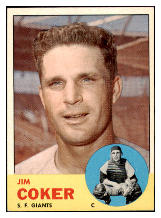 1963 Topps Baseball #456 Jim Coker Giants EX-MT 514203