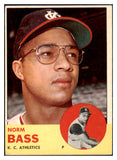 1963 Topps Baseball #461 Norm Bass A's EX-MT 514206