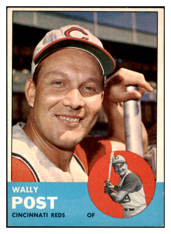 1963 Topps Baseball #462 Wally Post Reds EX-MT 514207