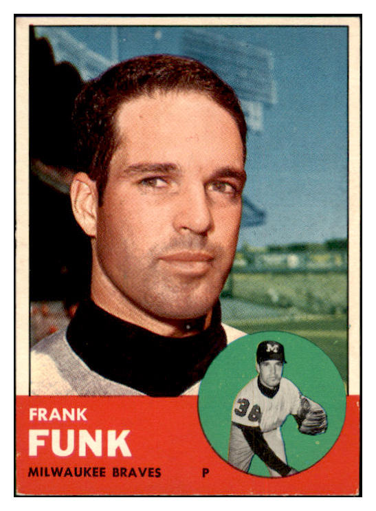 1963 Topps Baseball #476 Frank Funk Braves EX-MT 514215