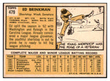 1963 Topps Baseball #479 Ed Brinkman Senators EX-MT 514216