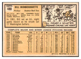 1963 Topps Baseball #480 Bill Monbouquette Red Sox EX-MT 514217