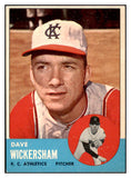 1963 Topps Baseball #492 Dave Wickersham A's EX-MT 514221