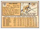 1963 Topps Baseball #494 Phil Regan Tigers EX-MT 514222