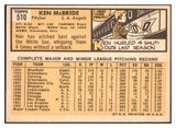 1963 Topps Baseball #510 Ken McBride Angels EX-MT 514226