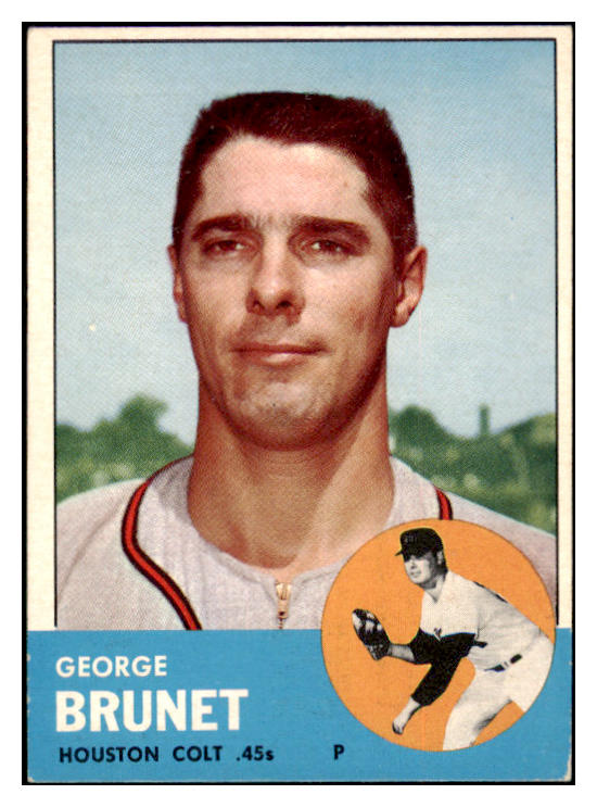 1963 Topps Baseball #538 George Brunet Colt .45s EX-MT 514238