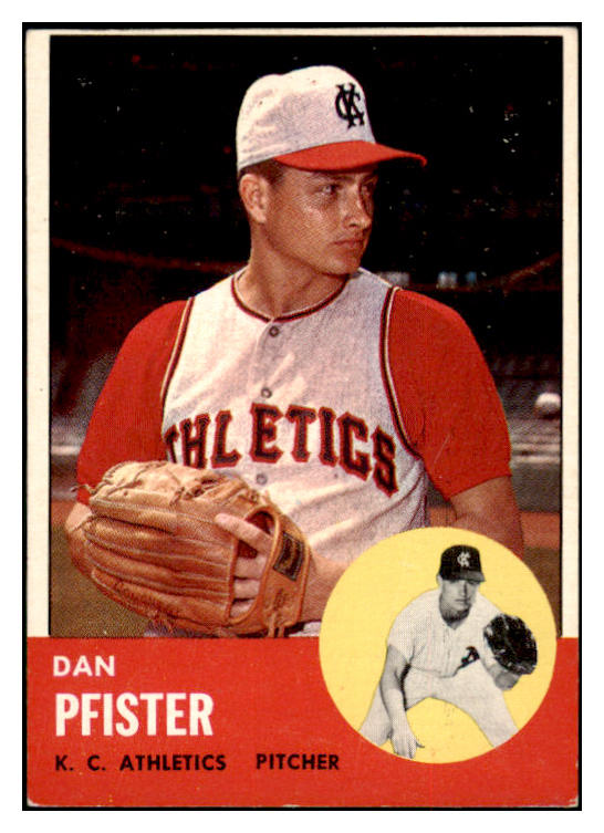 1963 Topps Baseball #521 Dan Pfister A's EX-MT 514243