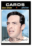 1971 Topps Baseball #654 Don Shaw Cardinals EX-MT 514249