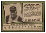 1971 Topps Baseball #680 Don Mincher A's EX-MT 514255