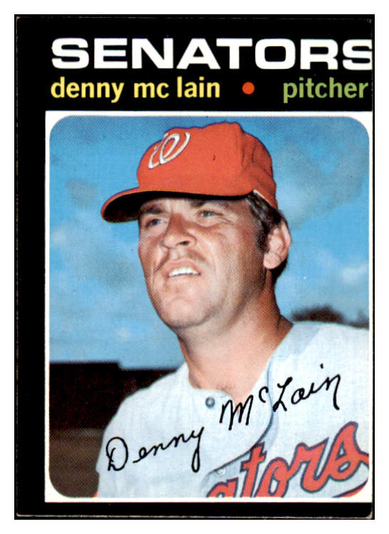 1971 Topps Baseball #750 Denny McLain Senators VG 514279