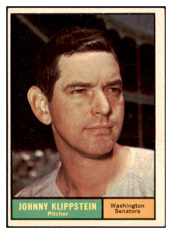 1961 Topps Baseball #539 Johnny Klippstein Senators EX-MT 514289