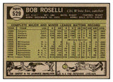 1961 Topps Baseball #529 Bob Roselli White Sox EX 514292