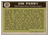 1961 Topps Baseball #584 Jim Perry A.S. Indians EX-MT 514299