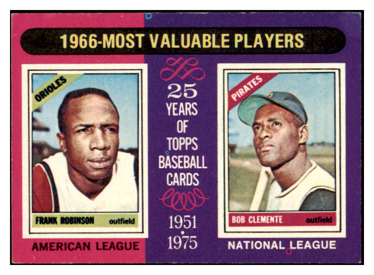 1975 Topps Baseball #204 Roberto Clemente Frank Robinson EX-MT 514302