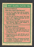 1975 Topps Baseball #204 Roberto Clemente Frank Robinson EX-MT 514302