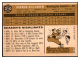 1960 Topps Baseball #210 Harmon Killebrew Senators EX 514311