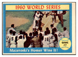 1961 Topps Baseball #312 World Series Game 7 Mazeroski EX 514316