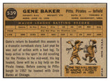 1960 Topps Baseball #539 Gene Baker Pirates EX-MT 514328