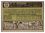 1961 Topps Baseball #526 R.C. Stevens Senators EX-MT 514337