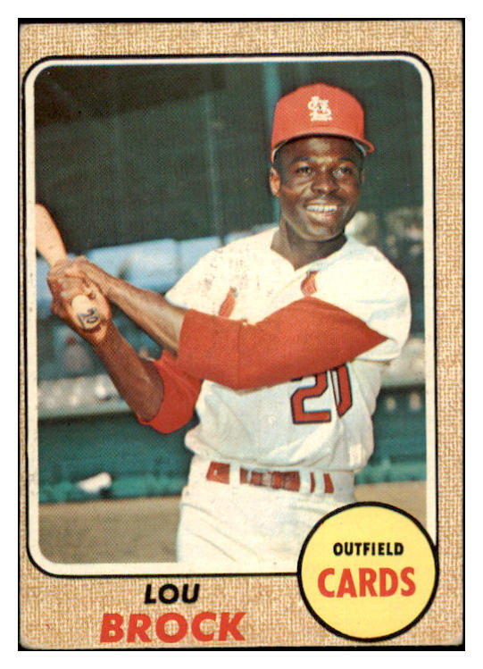 1968 Topps Baseball #520 Lou Brock Cardinals VG-EX 514372