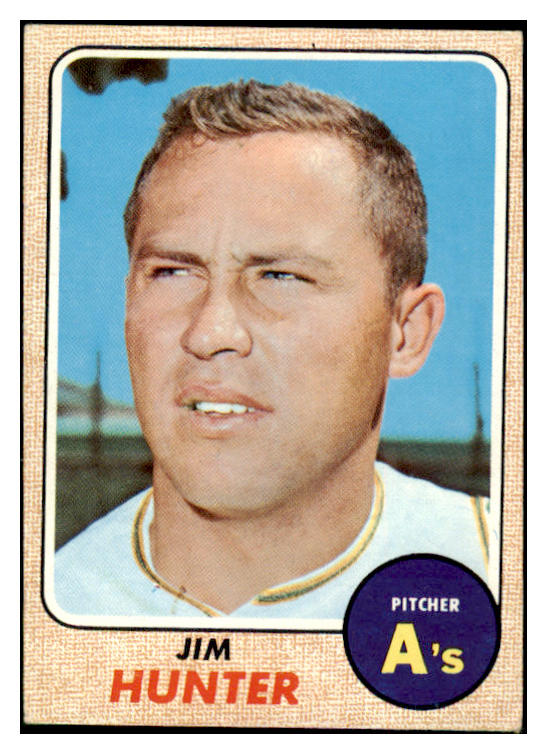 1968 Topps Baseball #385 Catfish Hunter A's VG-EX 514375