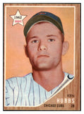 1962 Topps Baseball #461 Ken Hubbs Cubs EX 514415