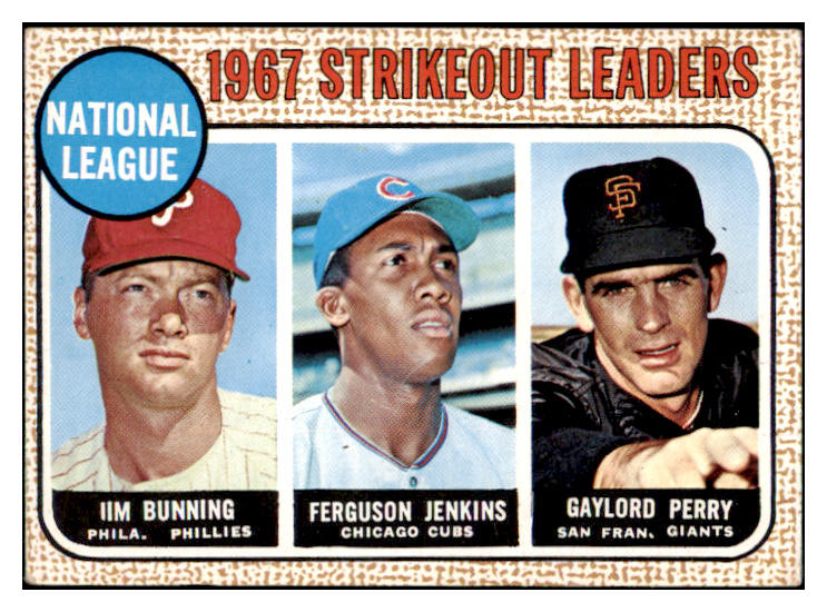 1968 Topps Baseball #011 N.L. Strike Out Leaders Bunning VG-EX 514430