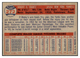 1957 Topps Baseball #272 Bobby Shantz Yankees EX-MT 514440