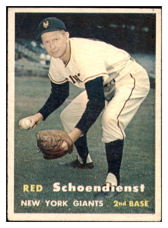 1957 Topps Baseball #154 Red Schoendienst Giants VG-EX 514442