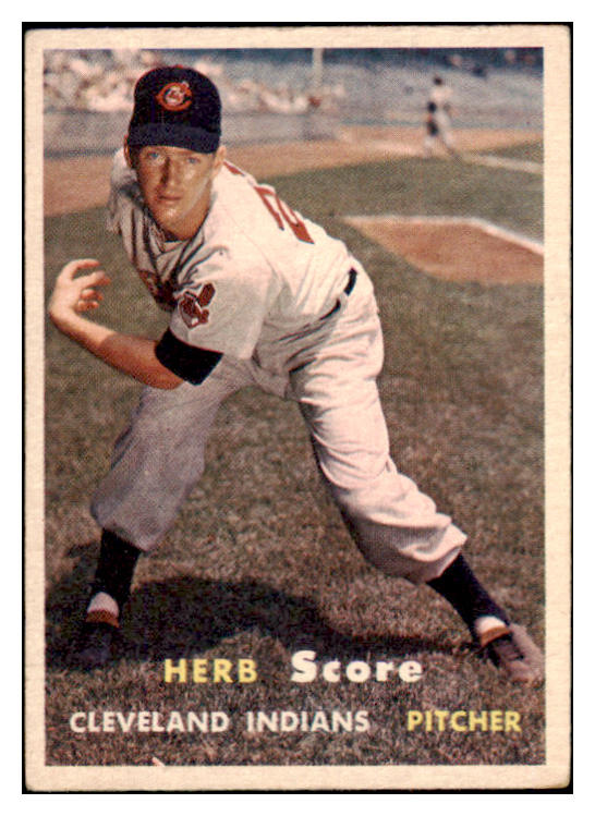 1957 Topps Baseball #050 Herb Score Indians VG-EX 514443