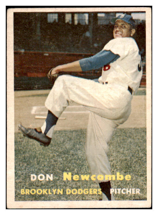 1957 Topps Baseball #130 Don Newcombe Dodgers EX 514448