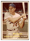 1957 Topps Baseball #080 Gil Hodges Dodgers EX 514461