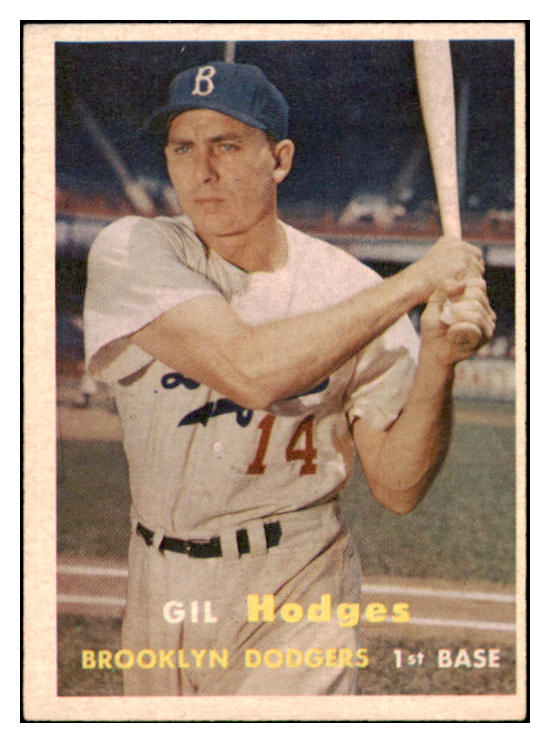 1957 Topps Baseball #080 Gil Hodges Dodgers EX-MT 514462