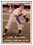 1957 Topps Baseball #252 Carl Erskine Dodgers EX-MT 514467