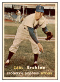 1957 Topps Baseball #252 Carl Erskine Dodgers EX-MT 514468