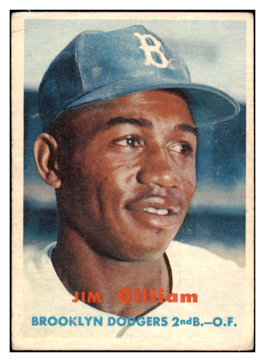 1957 Topps Baseball #115 Jim Gilliam Dodgers VG-EX 514469