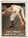 1957 Topps Baseball #121 Clete Boyer A's EX+/EX-MT 514474