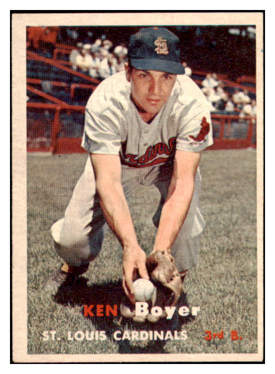 1957 Topps Baseball #122 Ken Boyer Cardinals EX+/EX-MT 514475