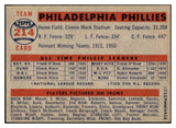 1957 Topps Baseball #214 Philadelphia Phillies Team EX-MT 514481