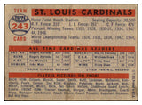 1957 Topps Baseball #243 St. Louis Cardinals Team EX 514485